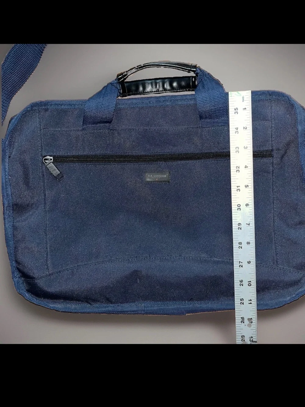 U.S. Luggage New York Black Laptop Briefcase Bag Shoulder Strap Carry-On Travel